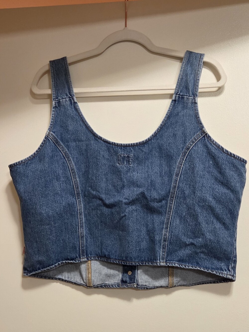 Levi's Charlie Denim Crop Top Vest XXL - Picture 5 of 5